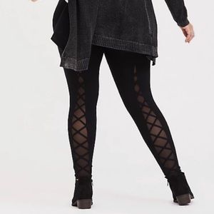 🆕 Lattice Mesh Insert Black Premium Legging 3X 22